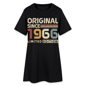 Original 1966 Vintage Vintage Birthday Retro - Women’s T-Shirt Dress - black - Front