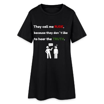 Impoli? Just Honest - T-shirt de citation de vérité drôle - Robe T-shirt Femme - noir - Devant