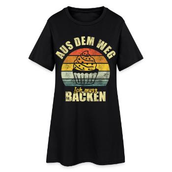À l’écart, j’ai besoin de cuire Baker Vintage - Robe T-shirt Femme - noir - Devant