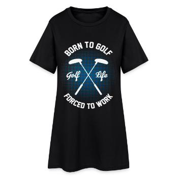 Klasse Golf Spieler Freizeit Golfschläger Design - Frauen T-Shirt-Kleid - Schwarz - Vorne