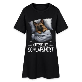 Official Belgian Shepherd Sleep Shirt - Women’s T-Shirt Dress - black - Front