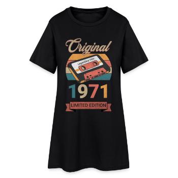 Original 1971 Édition Limitée Cadeau d’Anniversaire - Robe T-shirt Femme - noir - Devant