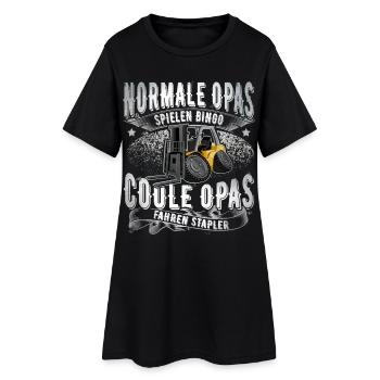 Conducteur de chariot élévateur Papi - Robe T-shirt Femme - noir - Devant