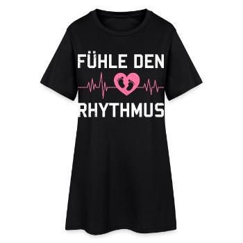 Expectant Mom FEEL THE RHYTHM Funny - Women’s T-Shirt Dress - black - Front