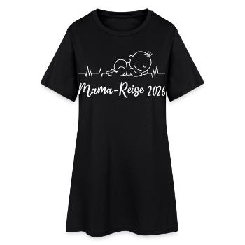 Future maman MOM’S TRIP 2026 Drôle - Robe T-shirt Femme - noir - Devant