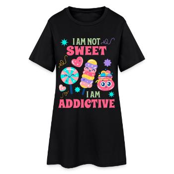 Cadeau d’amateur de bonbons - Robe T-shirt Femme - noir - Devant