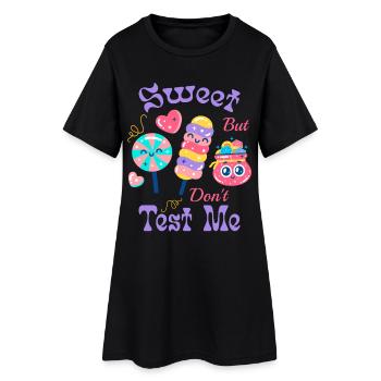 Idée cadeau de bonbons amusante pour les fans de collations - Robe T-shirt Femme - noir - Devant
