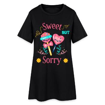 Sweet Sour Drôle Candy Power Gift - Robe T-shirt Femme - noir - Devant