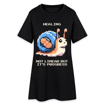 La guérison n’est pas linéaire | Progrès, Récupération - Robe T-shirt Femme - noir - Devant