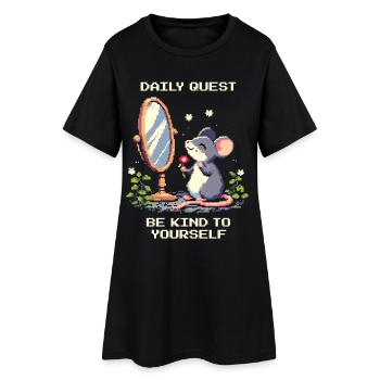 Daily Quest: Be Good to Yourself | Self-love, mindset - Women’s T-Shirt Dress - black - Front