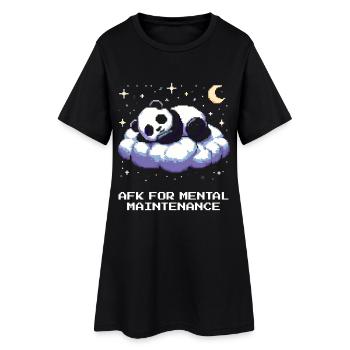 AFK pour le maintien mental | Prendre soin de soi, pause - Robe T-shirt Femme - noir - Devant