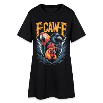 F-CAW-F T-shirt parodique de jeu de mots de bruit d’oiseau drôle - Robe T-shirt Femme - noir - Devant