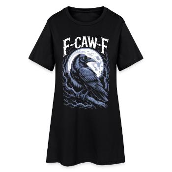 F-CAW-F Funny Raven Bird Noise Meme T-Shirt - Robe T-shirt Femme - noir - Devant