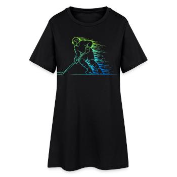 Eishockey Eishockeyspieler Mann - Frauen T-Shirt-Kleid - Schwarz - Vorne