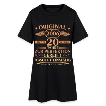 20ème Idée Cadeau Anniversaire Vintage 2006 Né - Robe T-shirt Femme - noir - Devant
