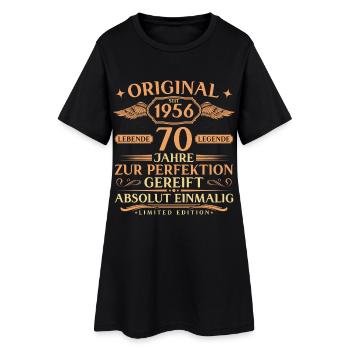 70th Birthday Gift Idea Vintage 1956 Born - Women’s T-Shirt Dress - black - Front