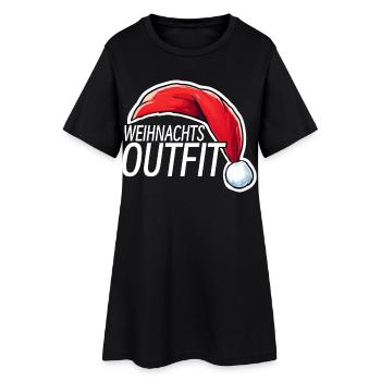 Drôle Tenue de Noël Joyeux Noël Drôle - Robe T-shirt Femme - noir - Devant