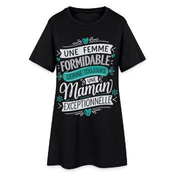 Une Femme Formidable Une Maman Exceptionnelle - Robe T-shirt Femme - noir - Devant