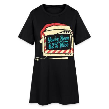 Tech Santa Claus AI Humor Sarcastic Gift - Women’s T-Shirt Dress - black - Front