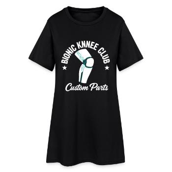 Bionic Knee Club Cadeau de remplacement du genou Bionic - Robe T-shirt Femme - noir - Devant