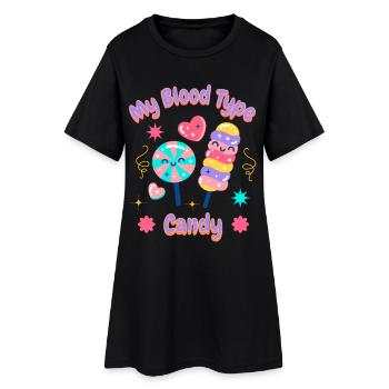 Sugar Addict Sweet Tooth Mode Drôle de bonbon - Robe T-shirt Femme - noir - Devant