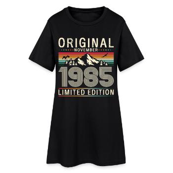40ème Anniversaire Original Novembre Millésime 1985 - Robe T-shirt Femme - noir - Devant