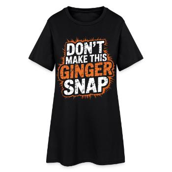 Ne faites pas craquer ce gingembre - Robe T-shirt Femme - noir - Devant