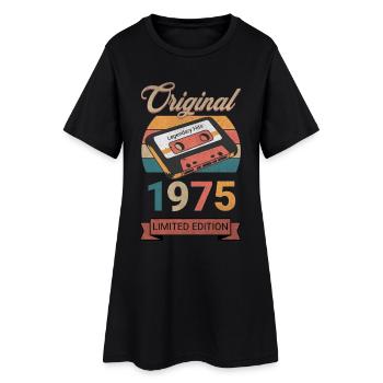 Cadeau d’anniversaire original 1975 en édition limitée - Robe T-shirt Femme - noir - Devant