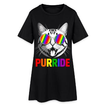 Purride Cat Rainbow Shades - Robe T-shirt Femme - noir - Devant