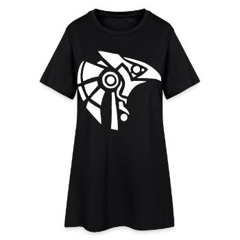 Egyptian god Horus (white) - Women’s T-Shirt Dress - black - Front