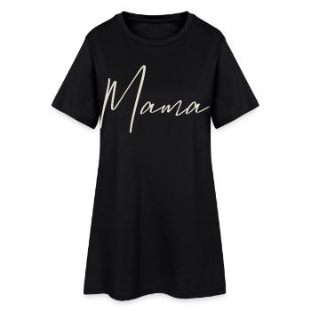Mama - Frauen T-Shirt-Kleid - Schwarz - Vorne
