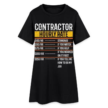 Entrepreneur drôle Taux horaire Homme à tout faire Taux de main-d’œuvre - Robe T-shirt Femme - noir - Devant