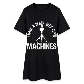 J’ai une machine à griffes à ceinture noire - Robe T-shirt Femme - noir - Devant