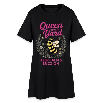 Bees Queen of the Garden - Women’s T-Shirt Dress - black - Front