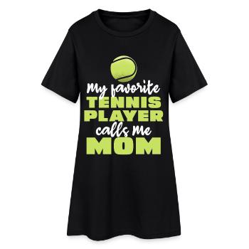 Ma joueuse de tennis préférée m’appelle maman - Robe T-shirt Femme - noir - Devant