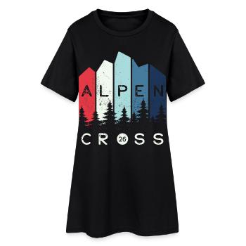 Alpen Cross 26 - Alpenüberquerung 2026 - Wandern - Frauen T-Shirt-Kleid - Schwarz - Vorne