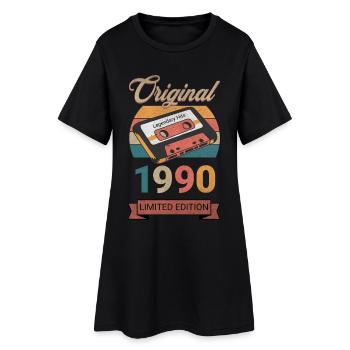 Cadeau d’anniversaire original en édition limitée des années 1990 - Robe T-shirt Femme - noir - Devant