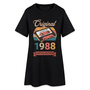 Cadeau d’anniversaire original 1988 en édition limitée - Robe T-shirt Femme - noir - Devant