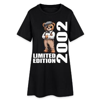 2002 Édition Limitée Ours Anniversaire 2002 - Robe T-shirt Femme - noir - Devant