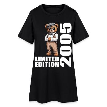 2005 Édition Limitée Ours Anniversaire 2005 - Robe T-shirt Femme - noir - Devant