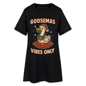 Noël Goosemas Vibes uniquement - Robe T-shirt Femme - noir - Devant