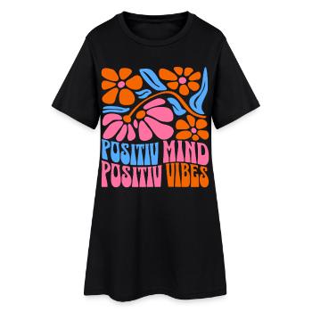 Positive Spirit Positive Vibes - Women’s T-Shirt Dress - black - Front