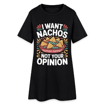 Je ne veux pas de nachos Votre avis Mexicain - Robe T-shirt Femme - noir - Devant