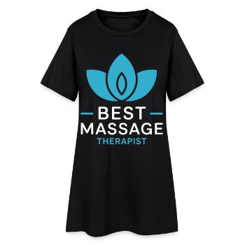 Best Massage Therapist Zen Lotus - Women’s T-Shirt Dress - black - Front