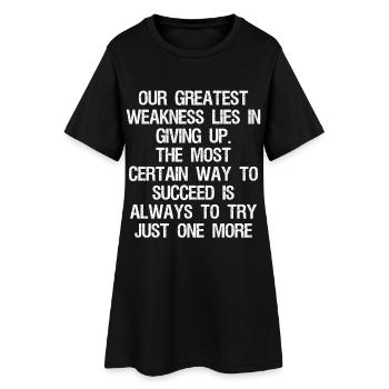 Notre plus grande faiblesse est de renoncer au plus - Robe T-shirt Femme - noir - Devant