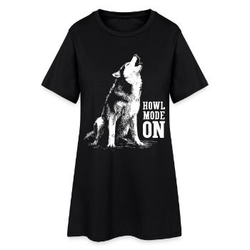Un rauque hurle à la lune | Mode Hurlement activé - Robe T-shirt Femme - noir - Devant