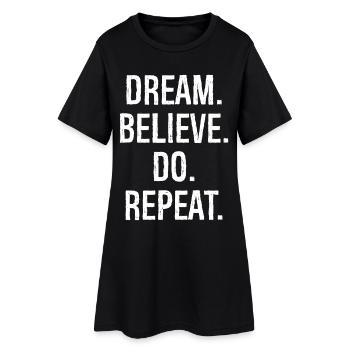 rêve croire répéter - Robe T-shirt Femme - noir - Devant