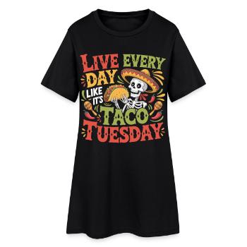 Taco Tuesday Shirt – Pour ceux qui aiment les tacos - Robe T-shirt Femme - noir - Devant