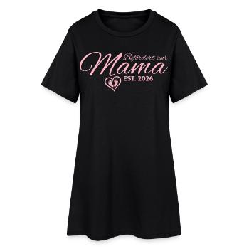 Expectant mother 2026 announce pregnancy - Women’s T-Shirt Dress - black - Front