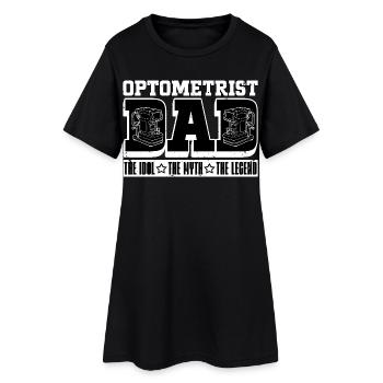 Papa optométriste L’idole Le mythe L’opticien - Robe T-shirt Femme - noir - Devant